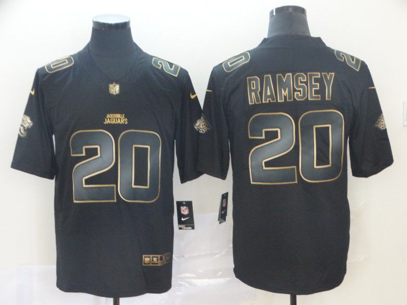 Men Jacksonville Jaguars #20 Ramsey Nike Vapor Limited Black Golden NFL Jerseys->jacksonville jaguars->NFL Jersey
